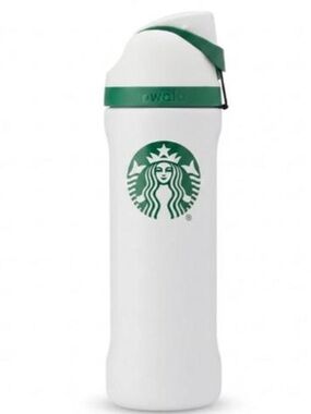 Starbucks Owala (viral) White Bottle with Green Logo and Trim